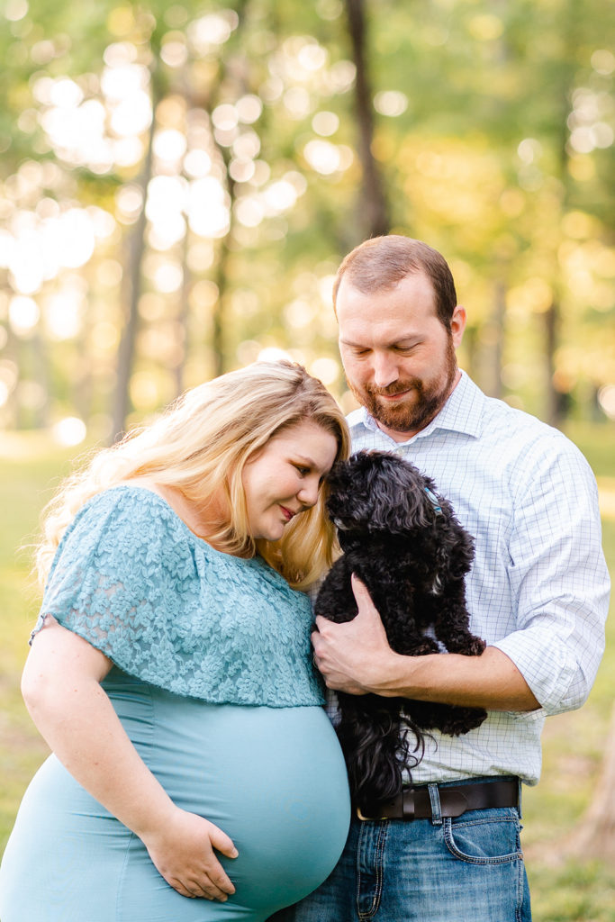 Chattanooga Maternity Photos - mother to Be -Chester Frost Park Photo Session- couple posing with dog