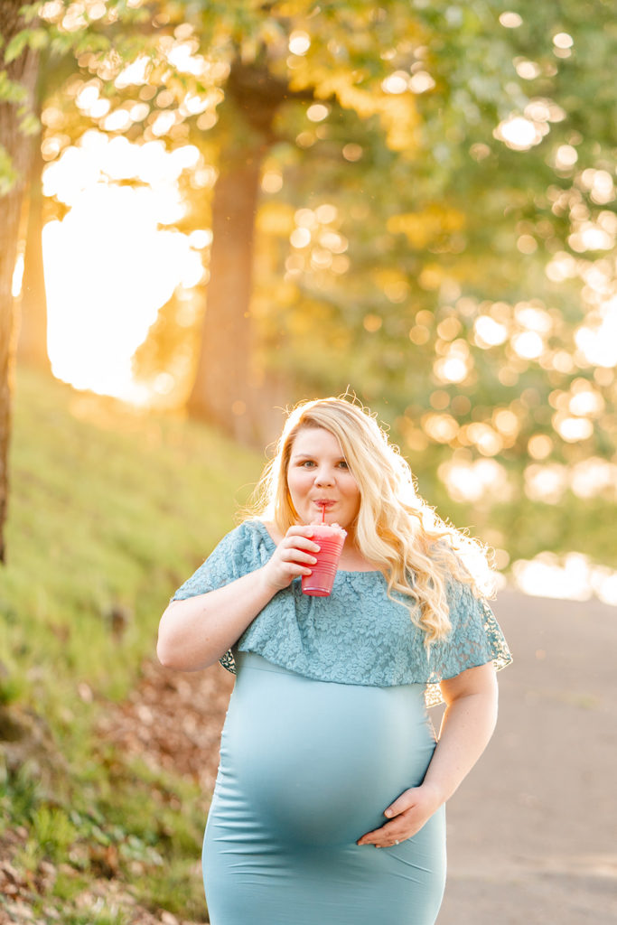 Chattanooga Maternity Photos - Mother to Be personality pic posing -Chester Frost Park Photo Session