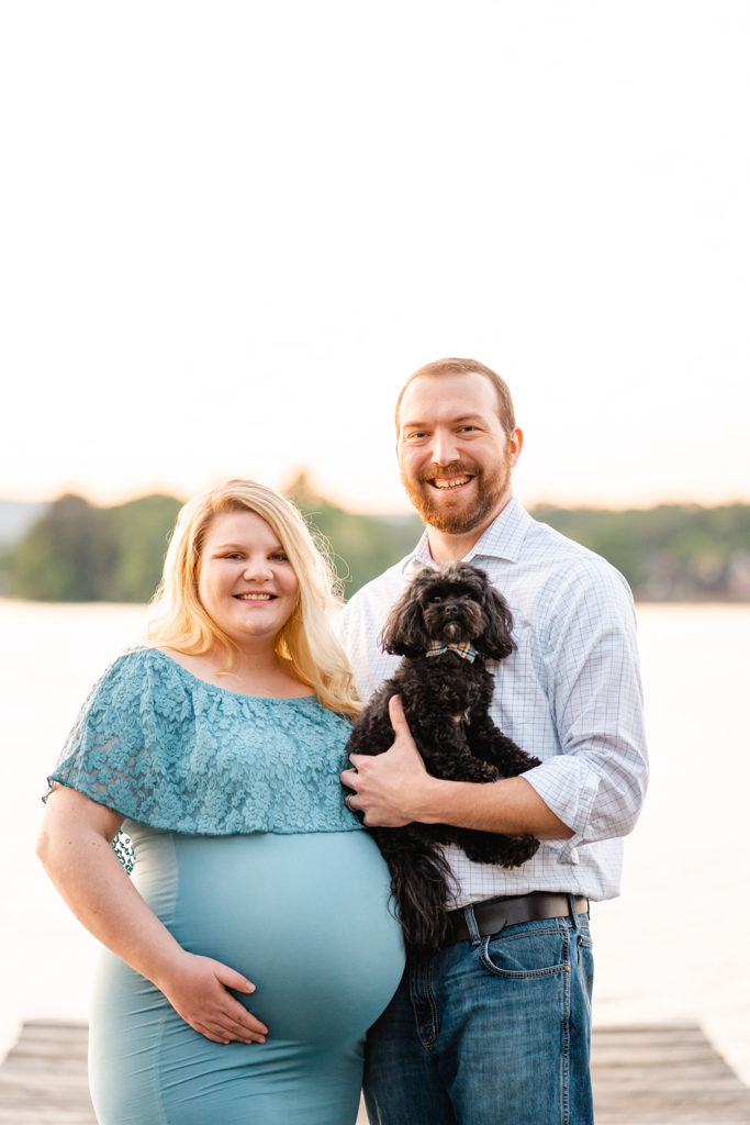 Chattanooga Maternity Photos - Parents to be with dog -Chester Frost Park Photo Session