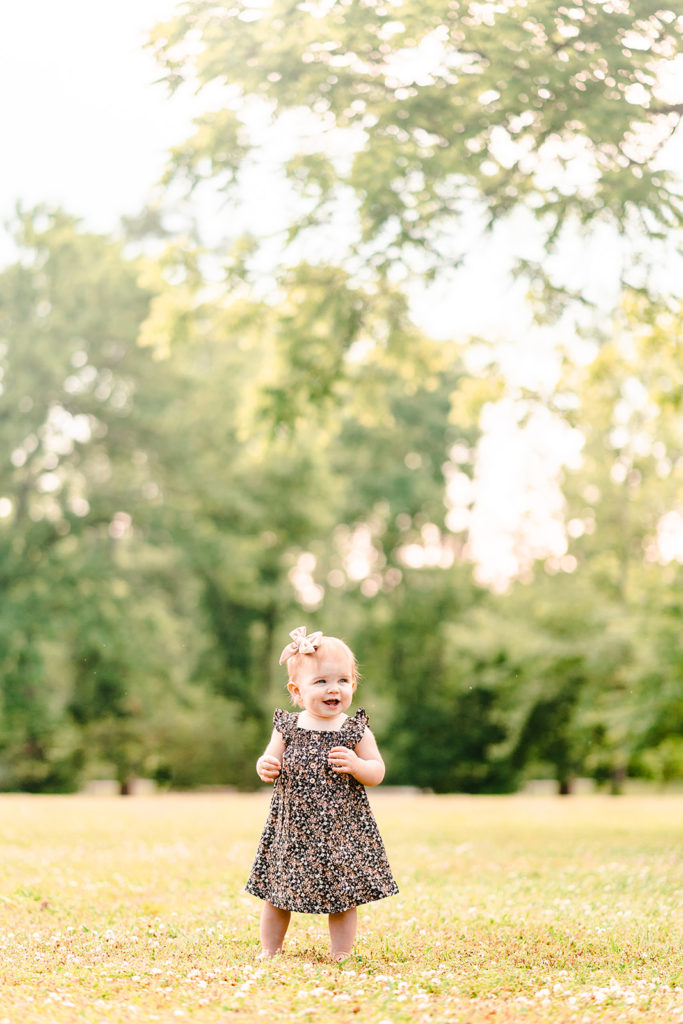 Heritage Park, Birthday Photo Session, Chattanooga photographer, baby girl standing pose
