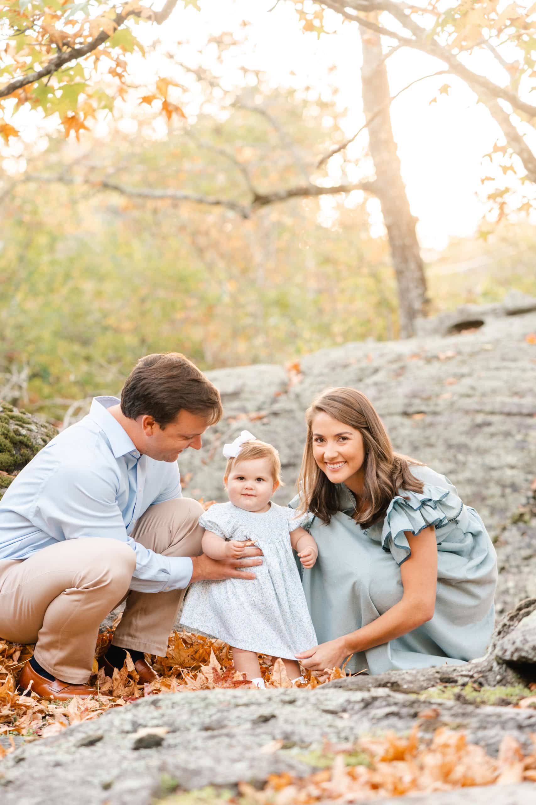Fall Family Photos on Lookout Mountain with Fall foliage