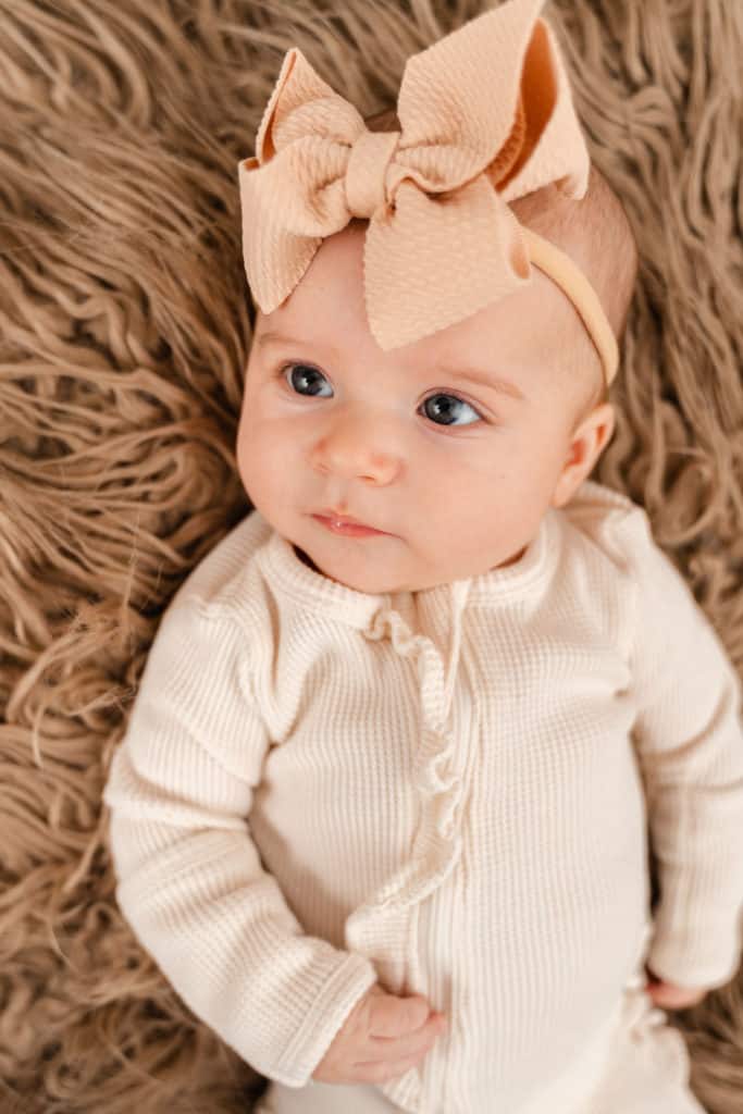 Baby girl milestone photography