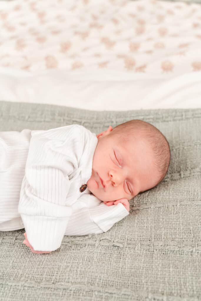 Newborn sleeping during session with Chattanooga maternity and newborn photographer Kelley Hoagland