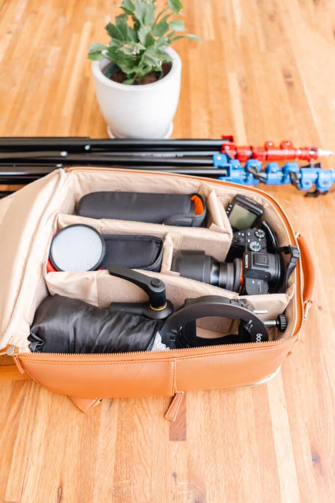 Image of loaded camera bag.