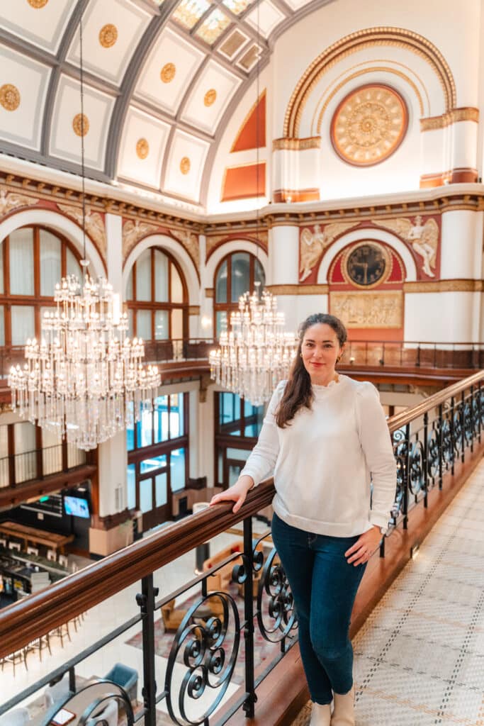 Kelley Hoagland in Lobby of Union Station Hotel