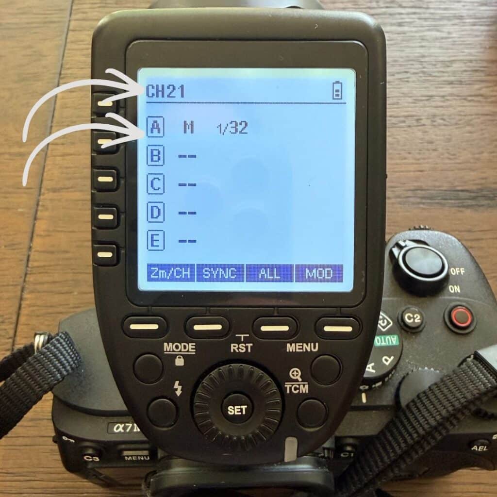 Godox XPro Trigger should look like this to sync Godox Flash With Trigger